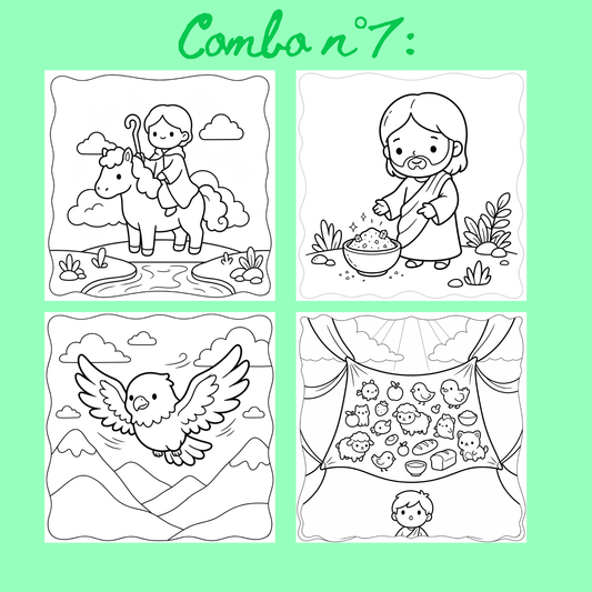 Combo n°29 - 10 pages de coloriage chrétien PDF
