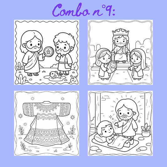 Combo n°31- 10 pages de coloriage chrétien PDF