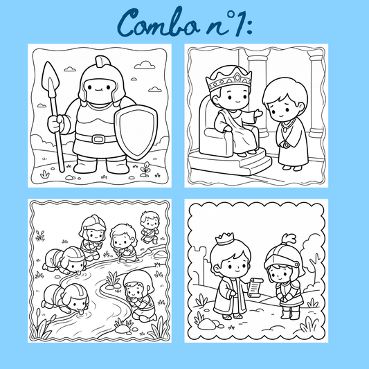 Combo n°23 - 10 pages de coloriage chrétien PDF
