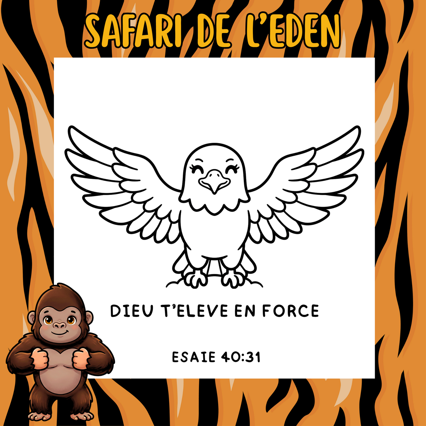 Safari de l’Éden : 50 pages de coloriage chrétien PDF