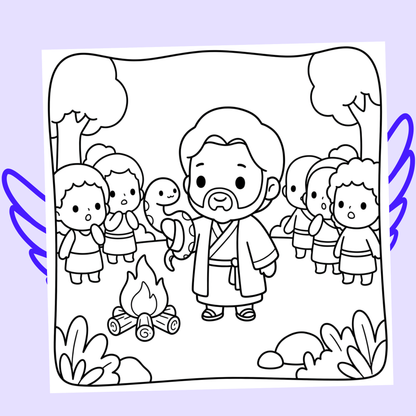 Instants de Paix avec Jésus : 40 pages de coloriage de la bible PDF
