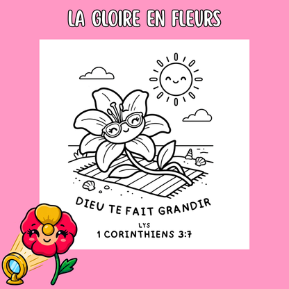 La Gloire en Fleurs : 50 pages de coloriage de la bible PDF
