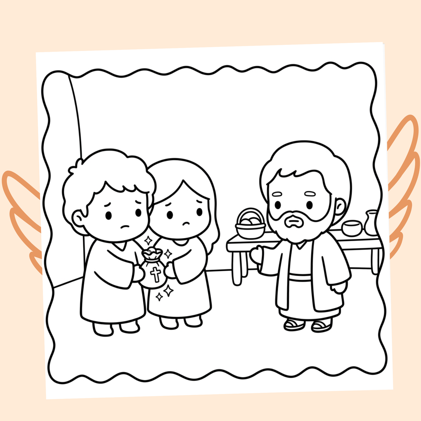 Cocoon avec Jésus : 40 pages de coloriage de la bible PDF