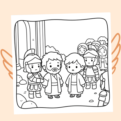 Cocoon avec Jésus : 40 pages de coloriage de la bible PDF