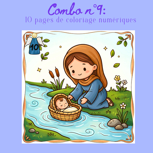 Combo n°31- 10 pages de coloriage chrétien PDF