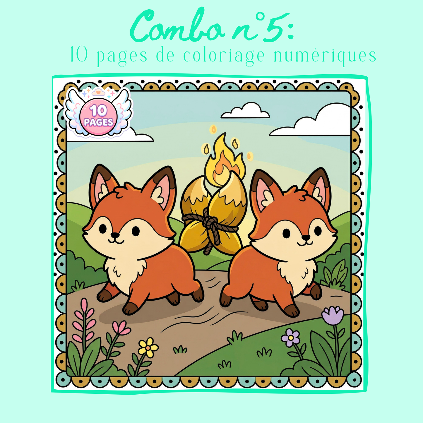 Combo n°27 - 10 pages de coloriage chrétien PDF