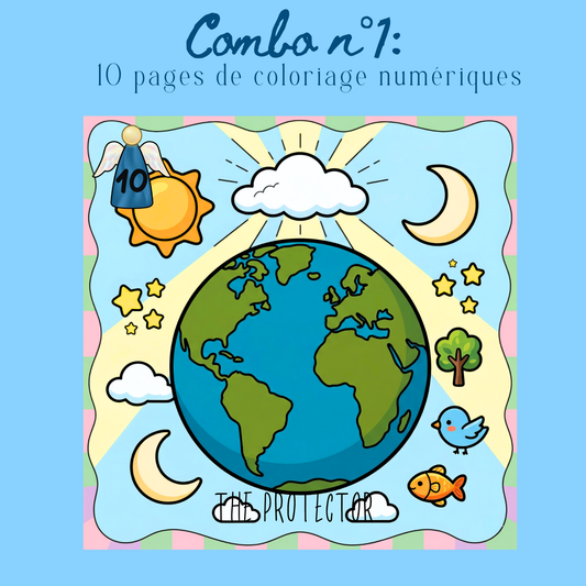 Combo n°23 - 10 pages de coloriage chrétien PDF