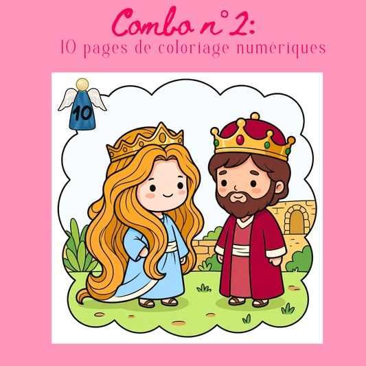 Combo n°24 - 10 pages de coloriage chrétien PDF
