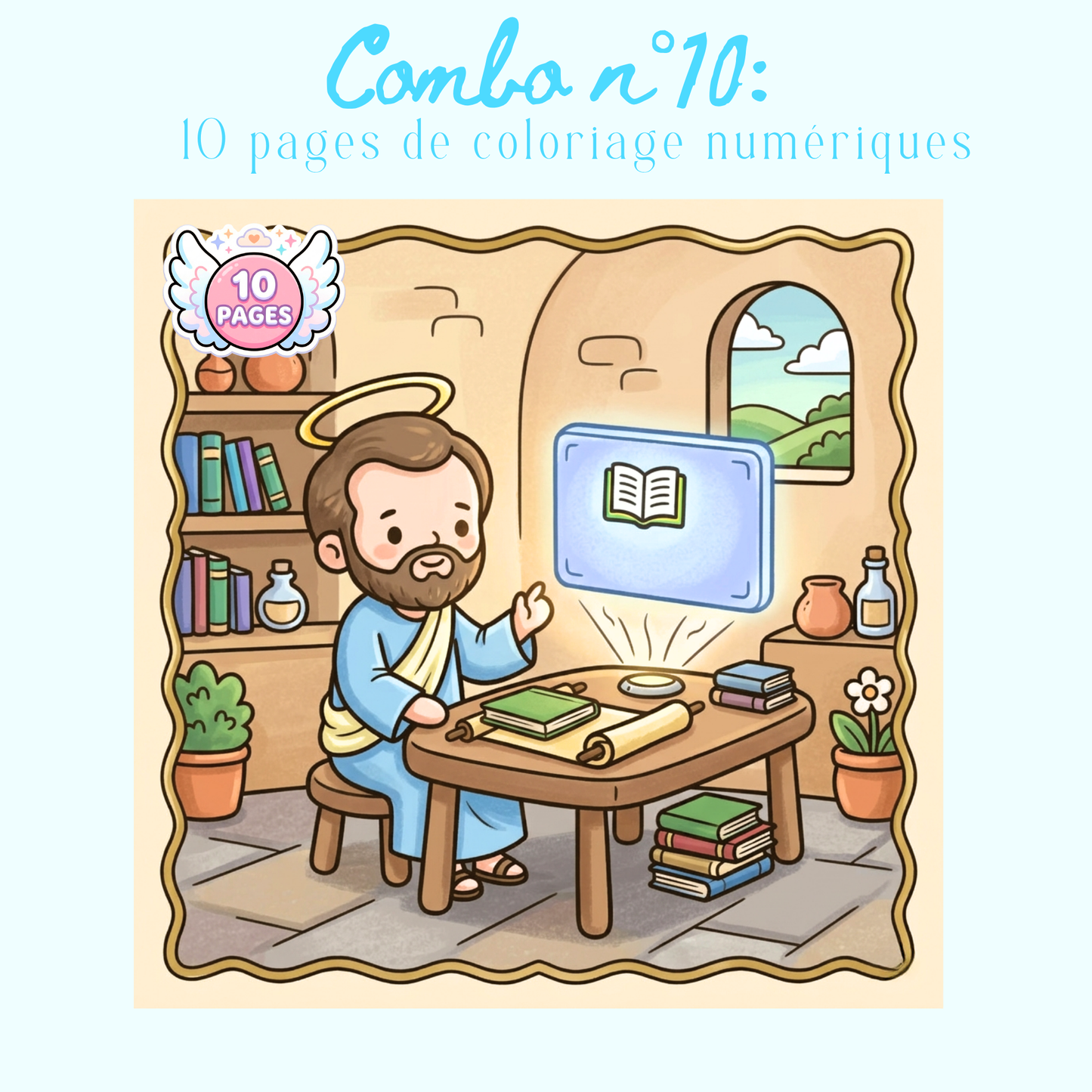 Combo n°32- 10 pages de coloriage chrétien PDF
