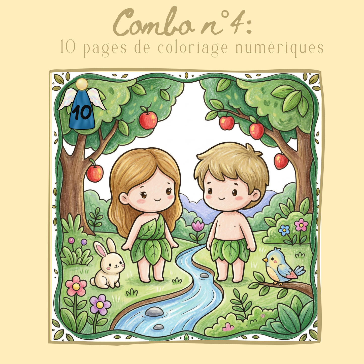 Combo n°26 - 10 pages de coloriage chrétien PDF