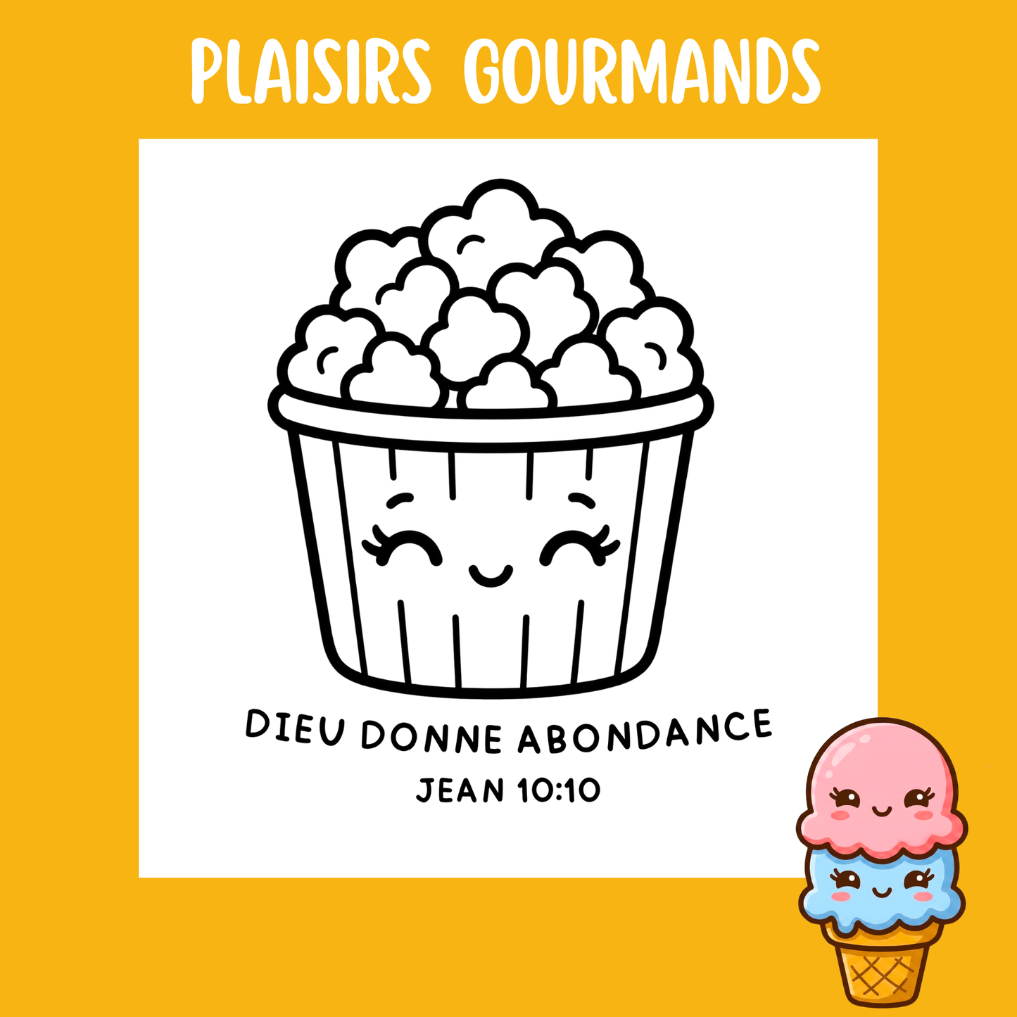 Plaisirs Gourmands : 50 pages de coloriage chrétien PDF
