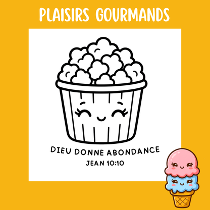 Plaisirs Gourmands : 50 pages de coloriage chrétien PDF
