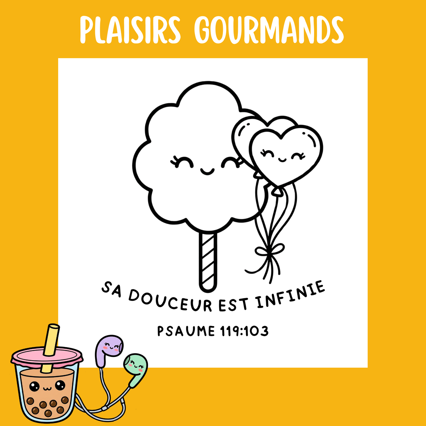 Plaisirs Gourmands : 50 pages de coloriage chrétien PDF