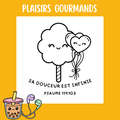 Plaisirs Gourmands : 50 pages de coloriage chrétien PDF