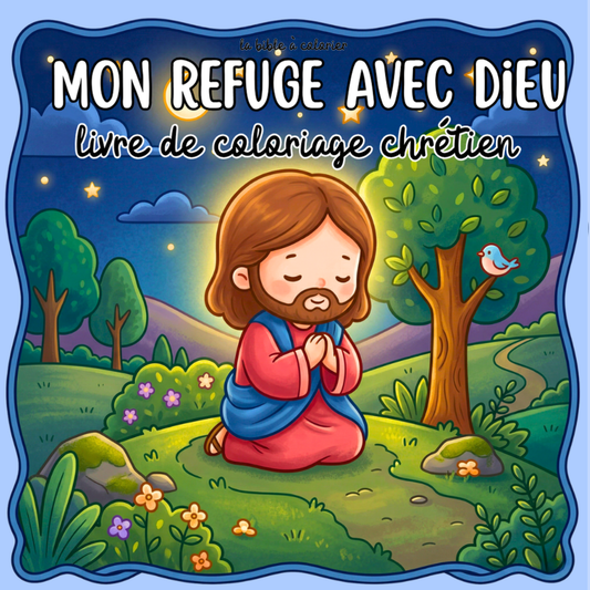 Mon Refuge avec Dieu : 40 pages de coloriage de la bible PDF
