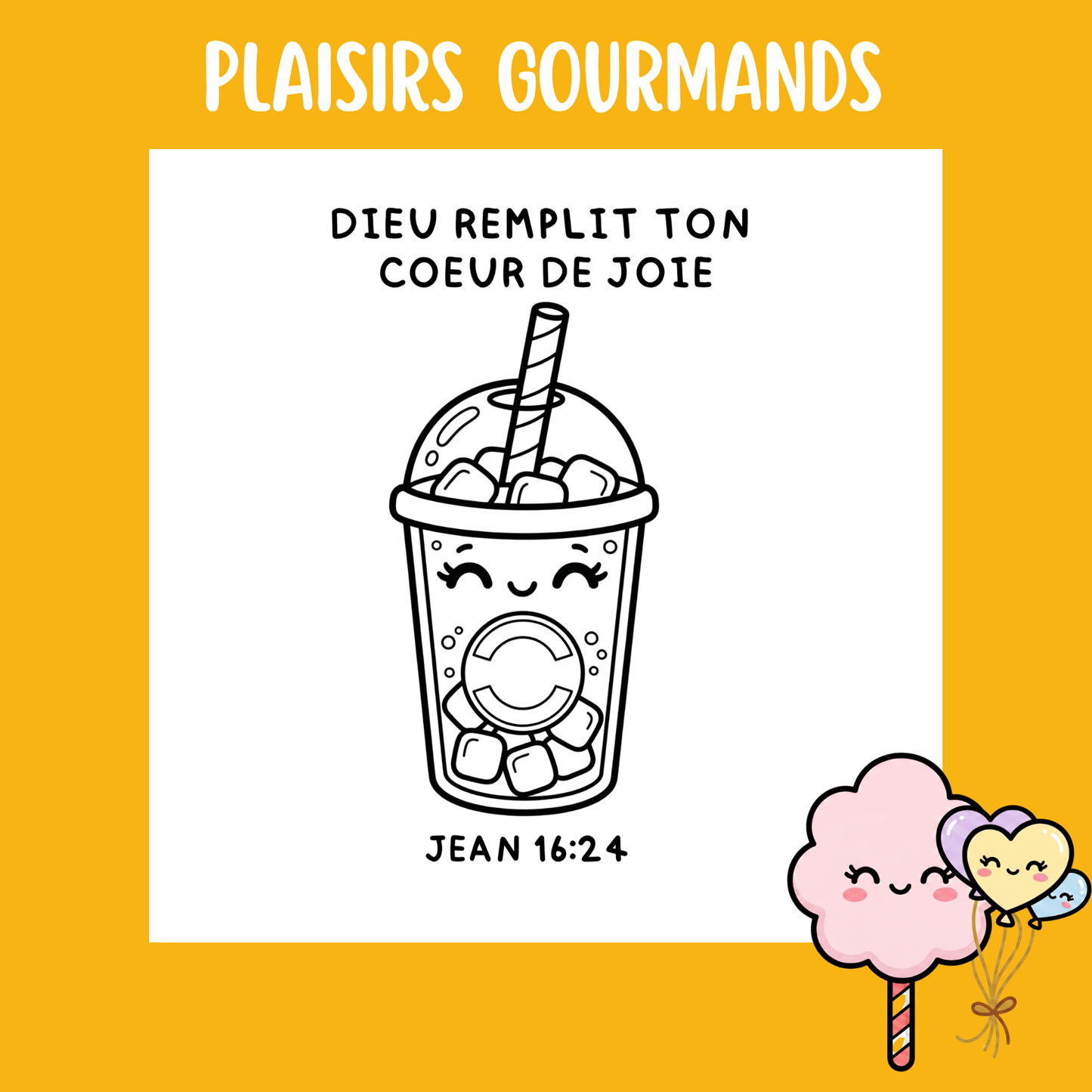 Plaisirs Gourmands : 50 pages de coloriage chrétien PDF