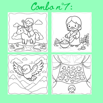 Combo n°29 - 10 pages de coloriage chrétien PDF
