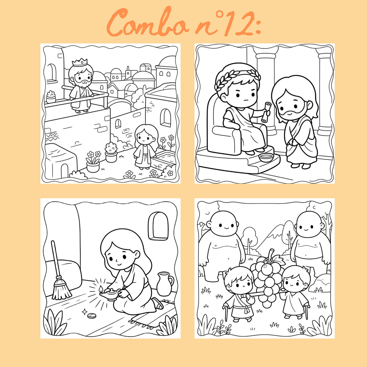 Combo n°34- 10 pages de coloriage chrétien PDF