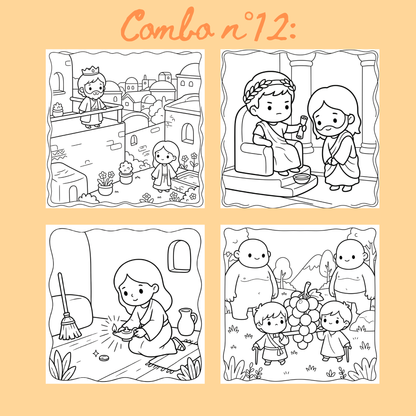 Combo n°34- 10 pages de coloriage chrétien PDF