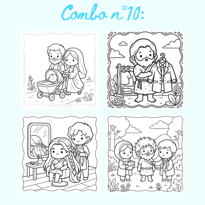Combo n°32- 10 pages de coloriage chrétien PDF