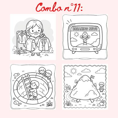 Combo n°33- 10 pages de coloriage chrétien PDF