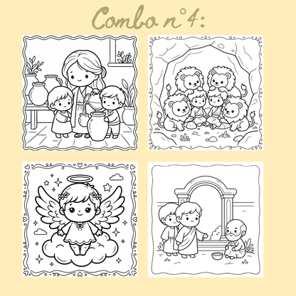 Combo n°26 - 10 pages de coloriage chrétien PDF