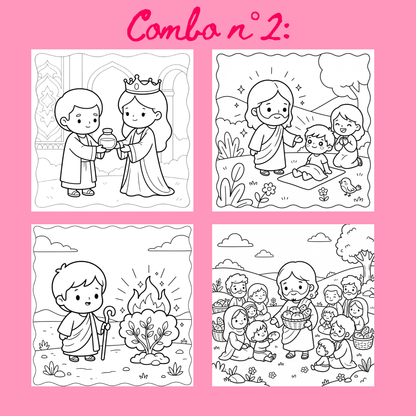 Combo n°24 - 10 pages de coloriage chrétien PDF