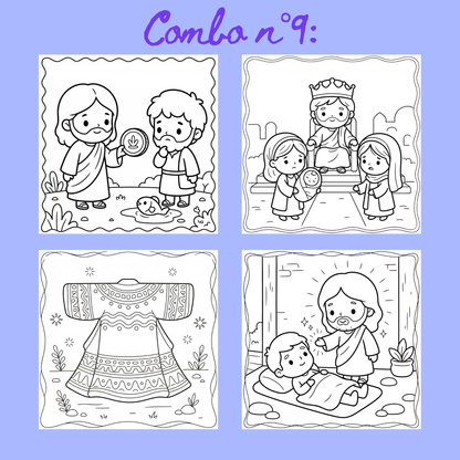 Combo n°31- 10 pages de coloriage chrétien PDF