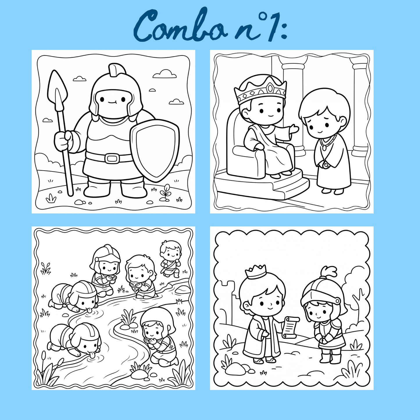 Combo n°23 - 10 pages de coloriage chrétien PDF