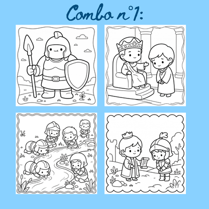 Combo n°23 - 10 pages de coloriage chrétien PDF