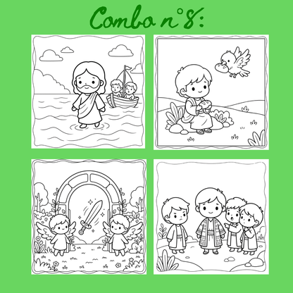Combo n°30- 10 pages de coloriage chrétien PDF