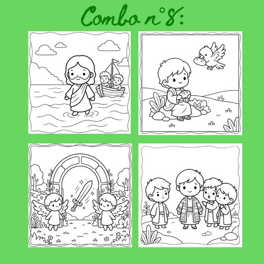 Combo n°30- 10 pages de coloriage chrétien PDF