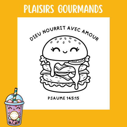 Plaisirs Gourmands : 50 pages de coloriage chrétien PDF
