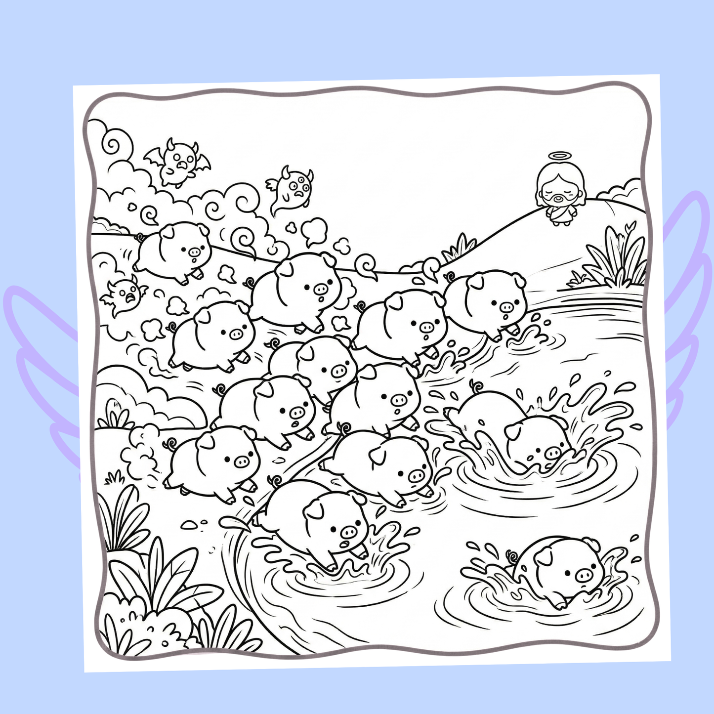 Mon Petit Cocon avec Dieu : 40 pages de coloriage de la bible PDF