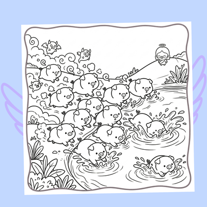 Mon Petit Cocon avec Dieu : 40 pages de coloriage de la bible PDF