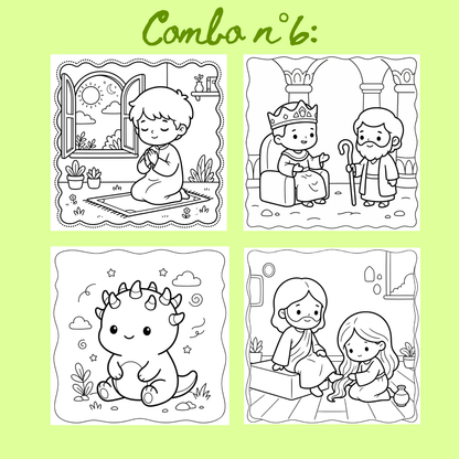 Combo n°28 - 10 pages de coloriage chrétien PDF