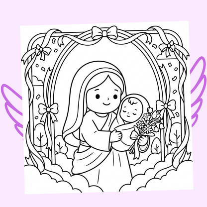Mes histoires bibliques cosy : 40 pages de coloriage de la bible PDF