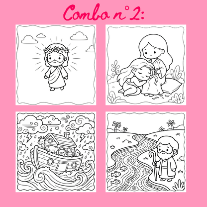 Combo n°24 - 10 pages de coloriage chrétien PDF