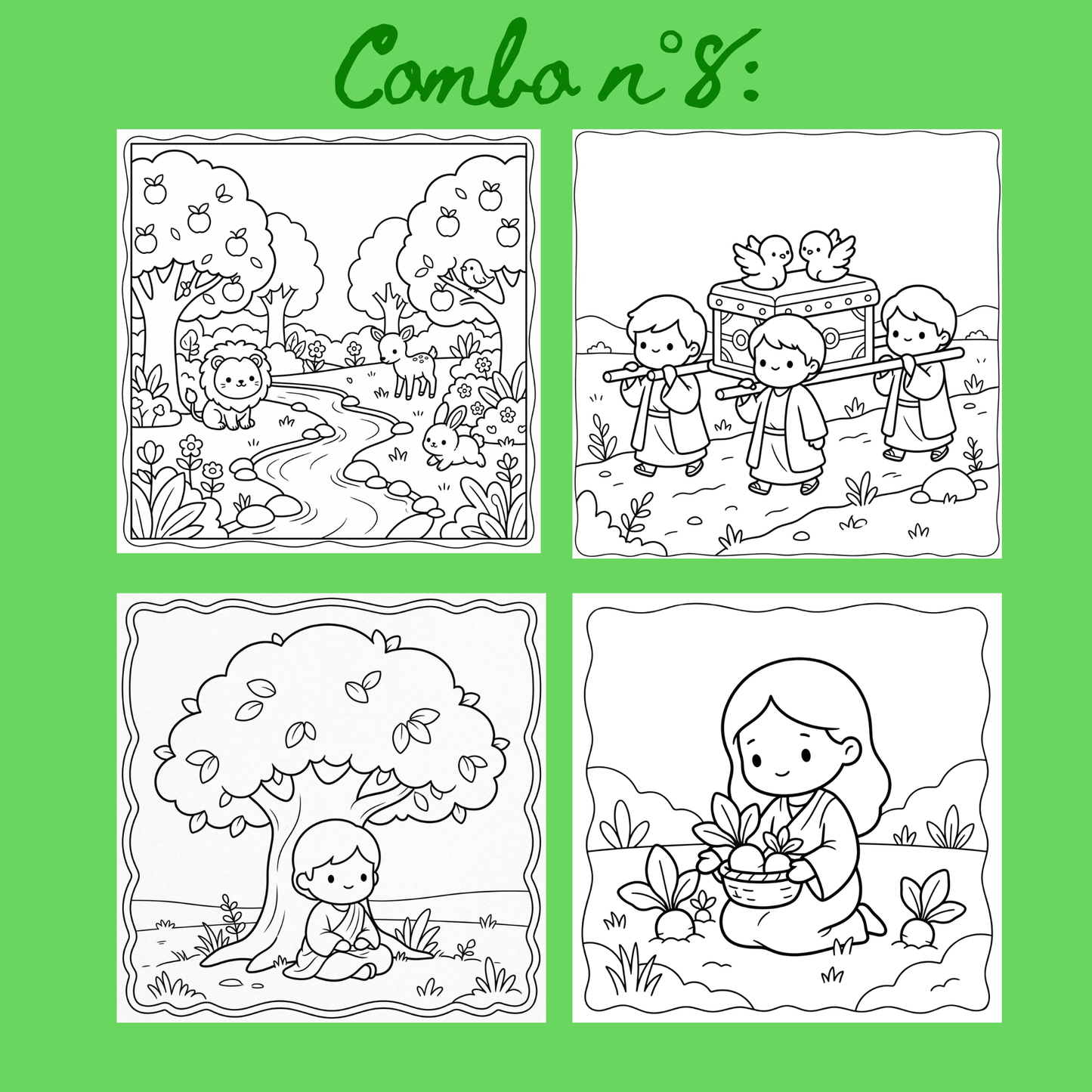 Combo n°30- 10 pages de coloriage chrétien PDF