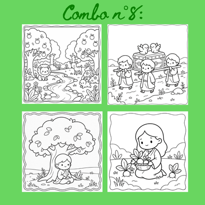 Combo n°30- 10 pages de coloriage chrétien PDF