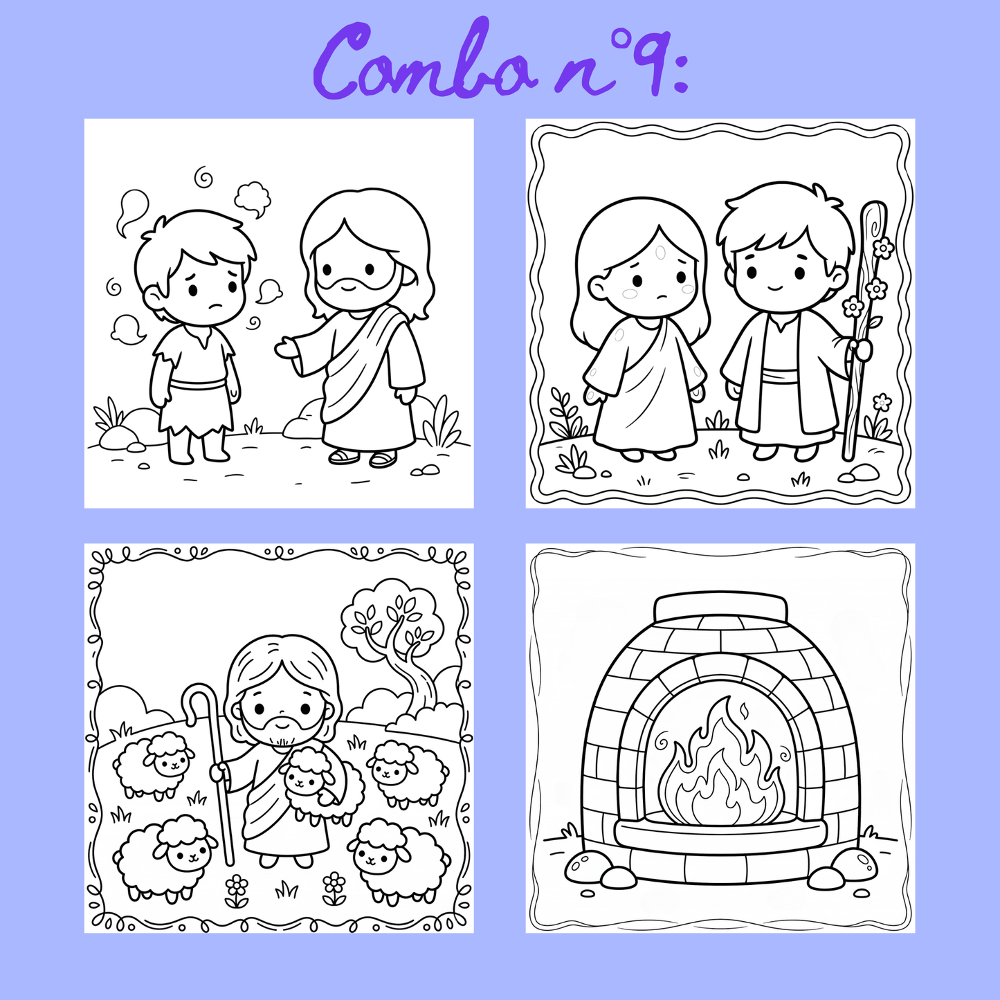 Combo n°31- 10 pages de coloriage chrétien PDF