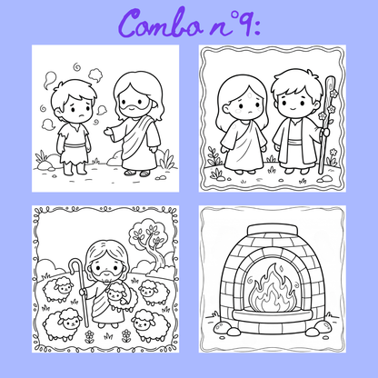 Combo n°31- 10 pages de coloriage chrétien PDF