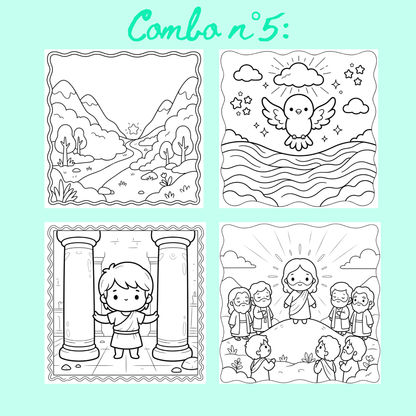 Combo n°27 - 10 pages de coloriage chrétien PDF