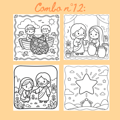 Combo n°34- 10 pages de coloriage chrétien PDF