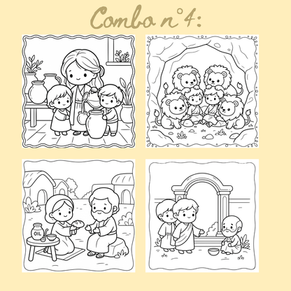 Combo n°26 - 10 pages de coloriage chrétien PDF