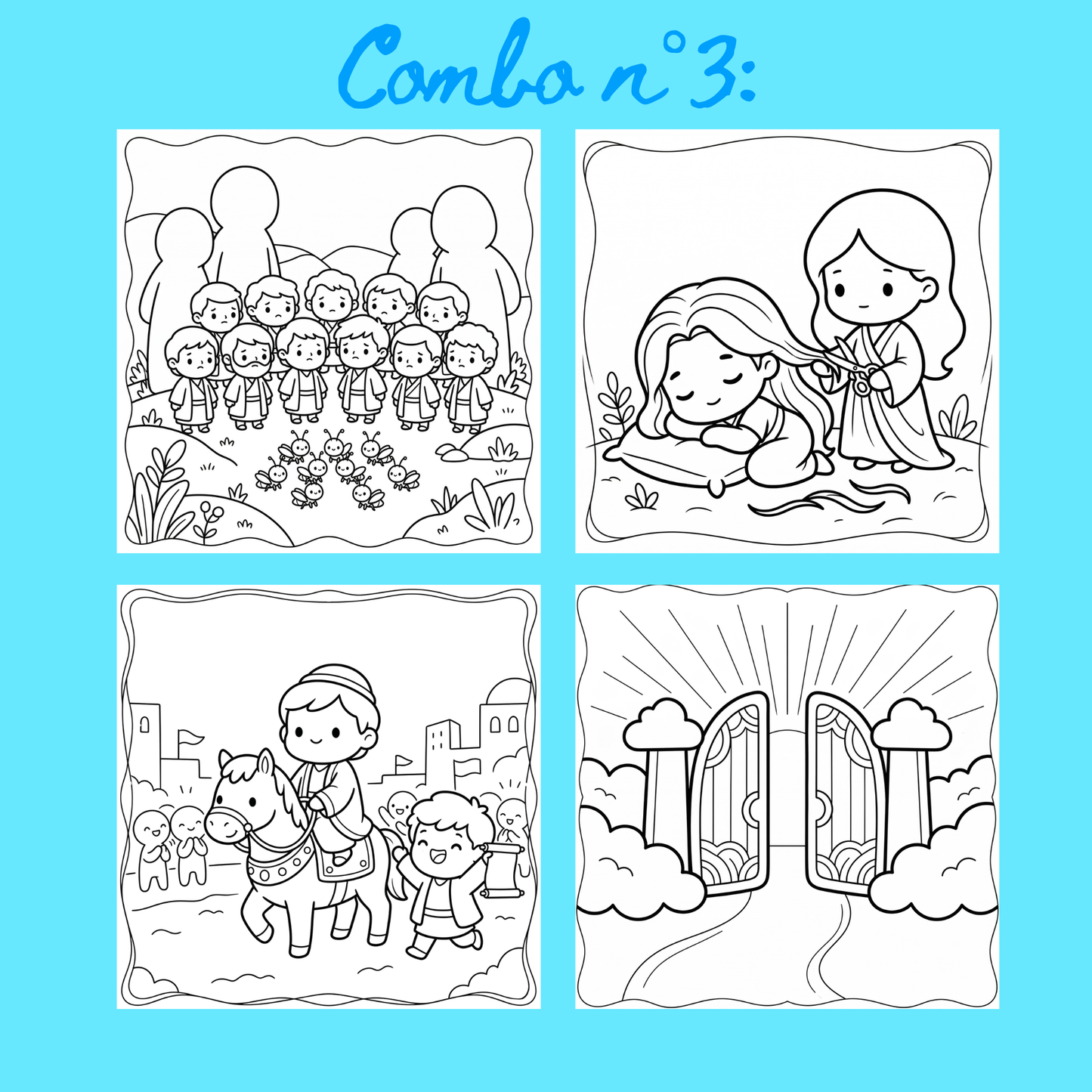 Combo n°25 - 10 pages de coloriage chrétien PDF