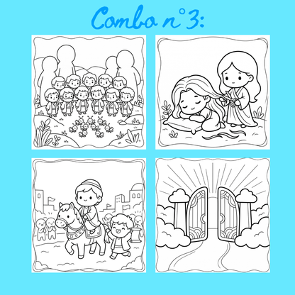 Combo n°25 - 10 pages de coloriage chrétien PDF