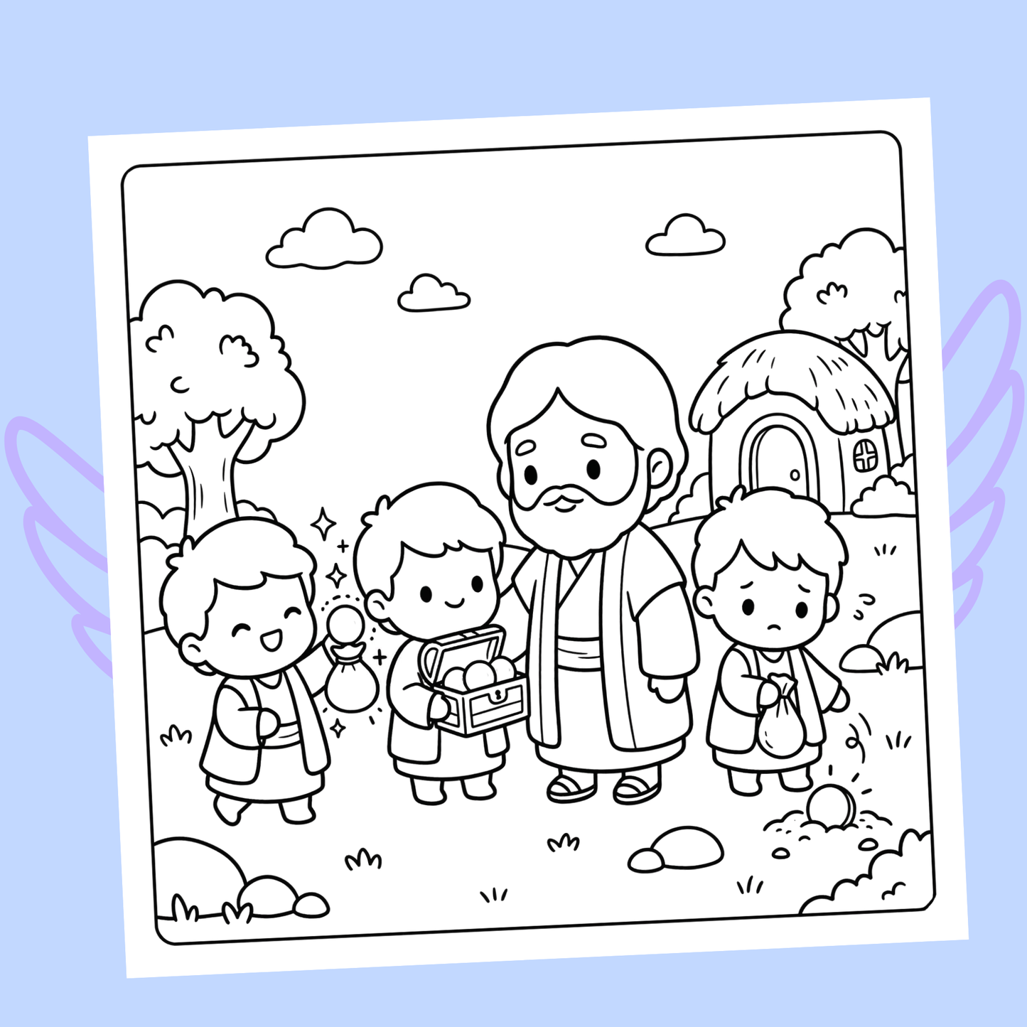 Mon Petit Cocon avec Dieu : 40 pages de coloriage de la bible PDF