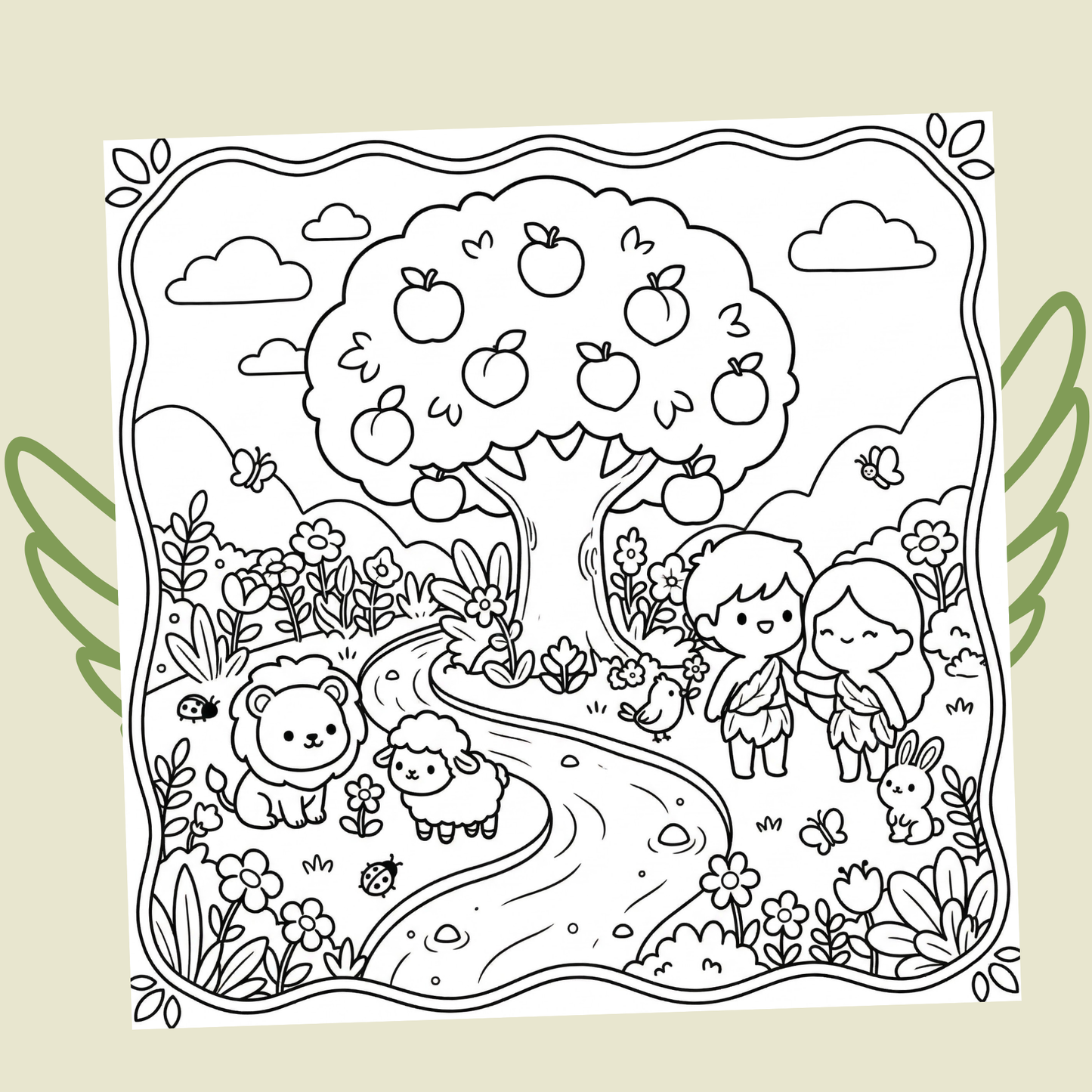 Mon univers chrétien cosy : 40 pages de coloriage de la bible PDF