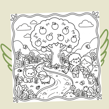 Mon univers chrétien cosy : 40 pages de coloriage de la bible PDF